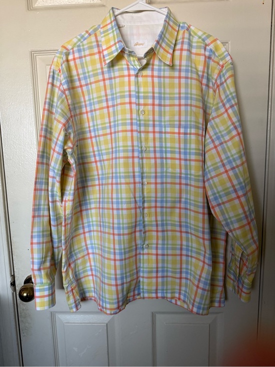 Brioni Other - Brioni Made In Italy Multicolor Plaid L/S Button Up Dress Casual Shirt Men's XL